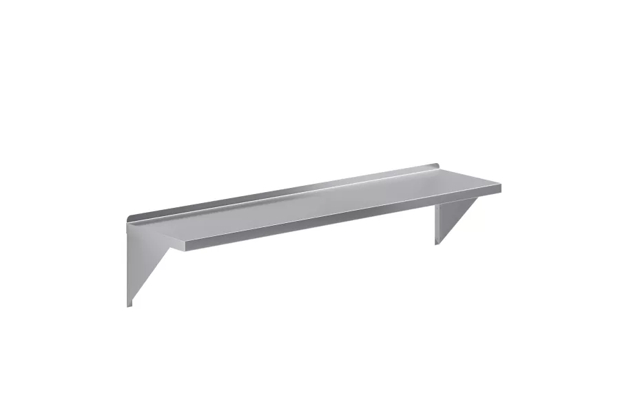 14 in. x 60 in. Stainless Steel Wall Shelf With Squared Edge