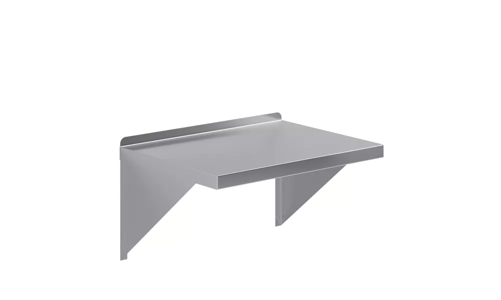 18 in. x 24 in. Stainless Steel Wall Shelf With Squared Edge