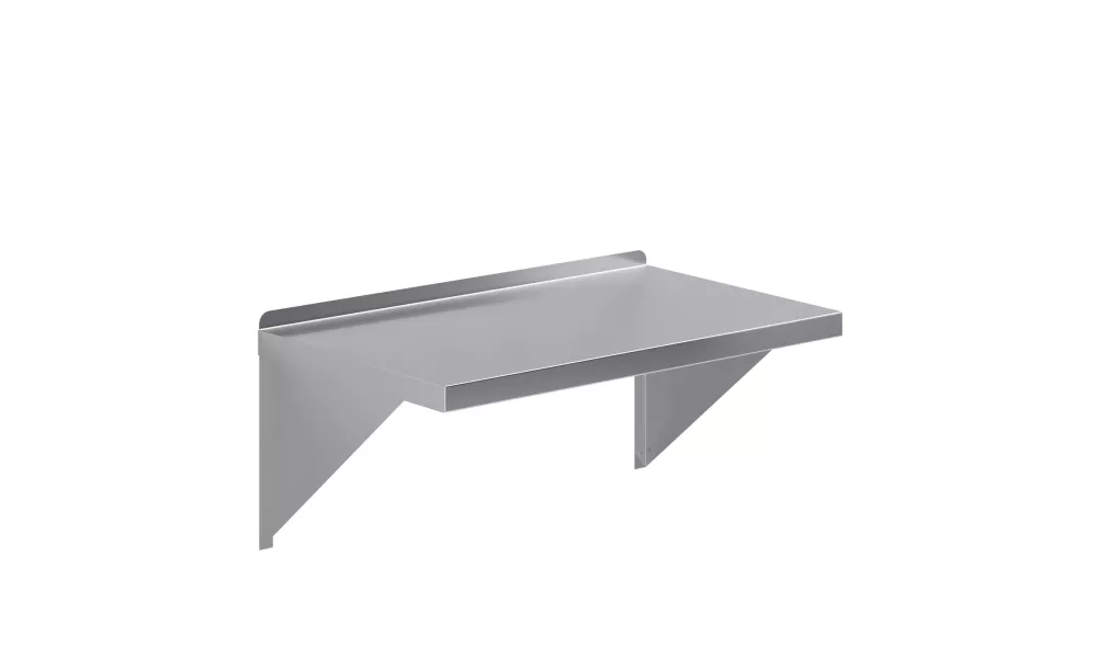 18 in. x 30 in. Stainless Steel Wall Shelf With Squared Edge