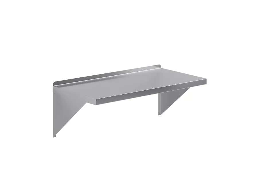 18 in. x 36 in. Stainless Steel Wall Shelf With Squared Edge