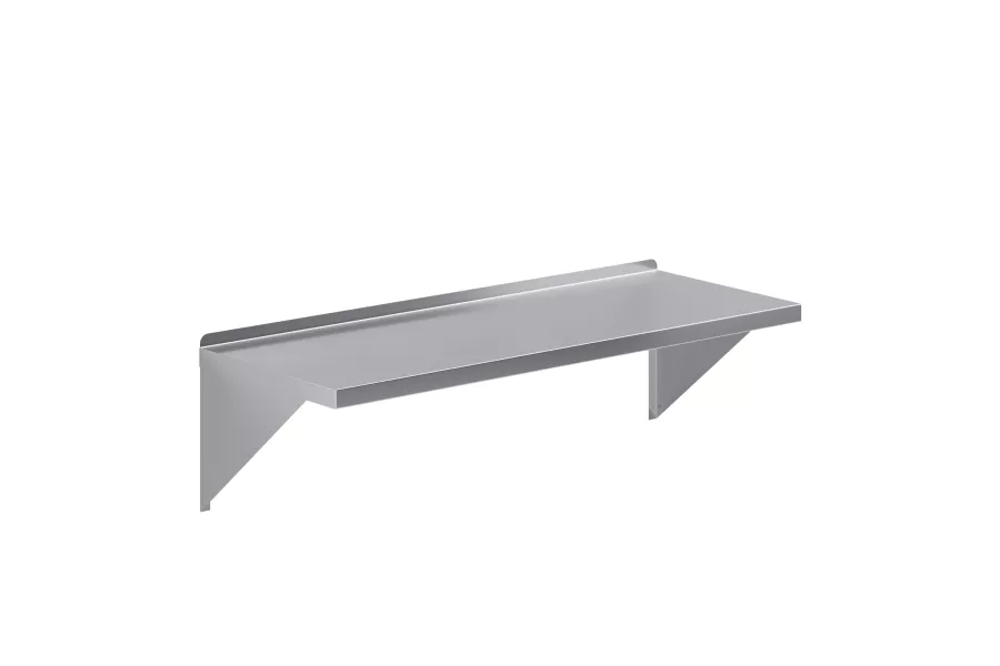 18 in. x 48 in. Stainless Steel Wall Shelf With Squared Edge