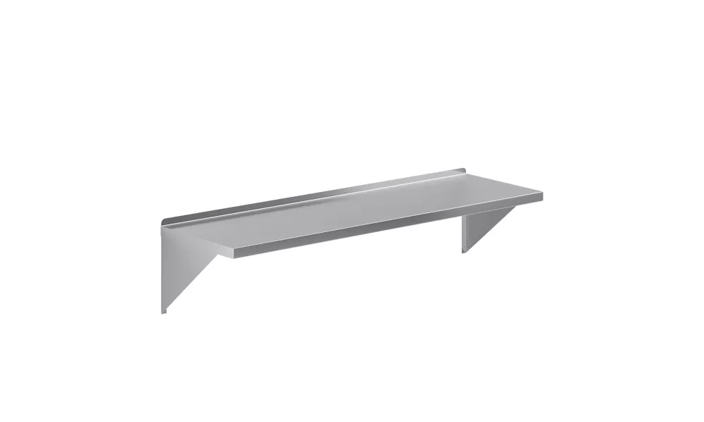 18 in. x 60 in. Stainless Steel Wall Shelf With Squared Edge