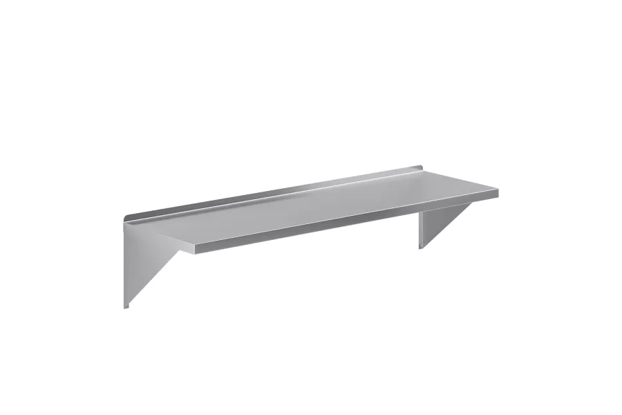 18 in. x 60 in. Stainless Steel Wall Shelf With Squared Edge
