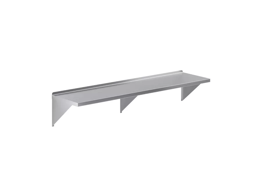 18 in. x 72 in. Stainless Steel Wall Shelf With Squared Edge