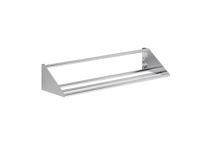 62 in. Stainless Steel Tubular Glass Rack Shelf