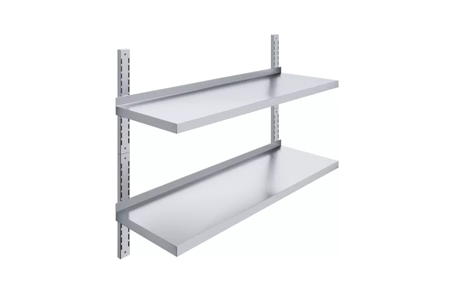 16 in. x 48 in. Two-Tier Metal Wall Mount Shelf