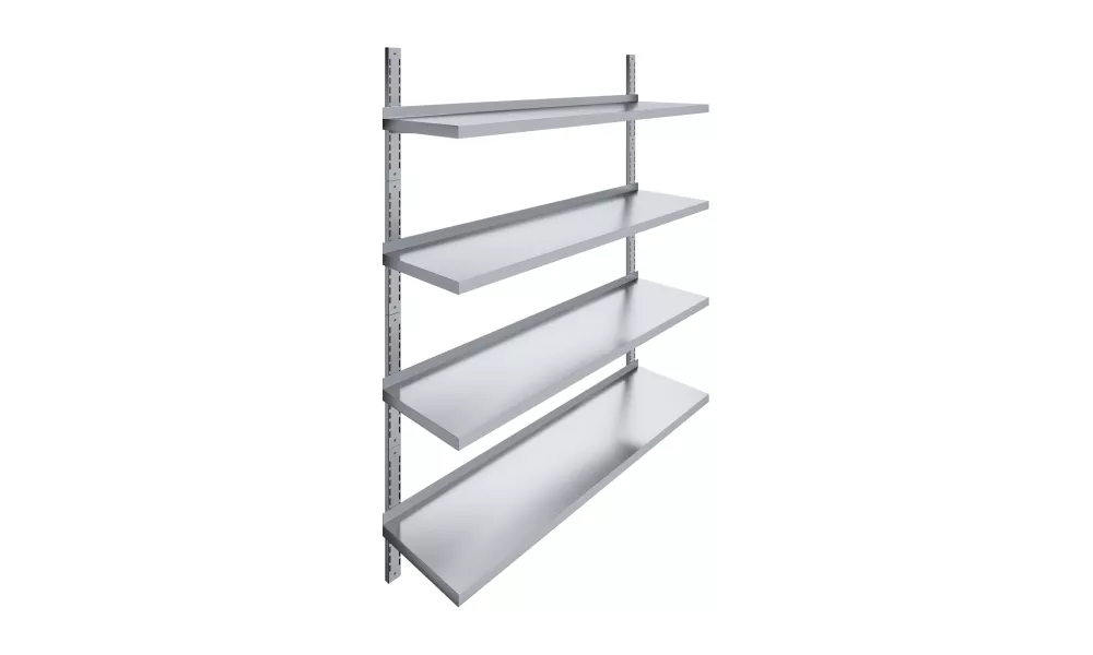 AmGood 16 in. x 60 in. Four-Tier Metal Wall Mount Shelf