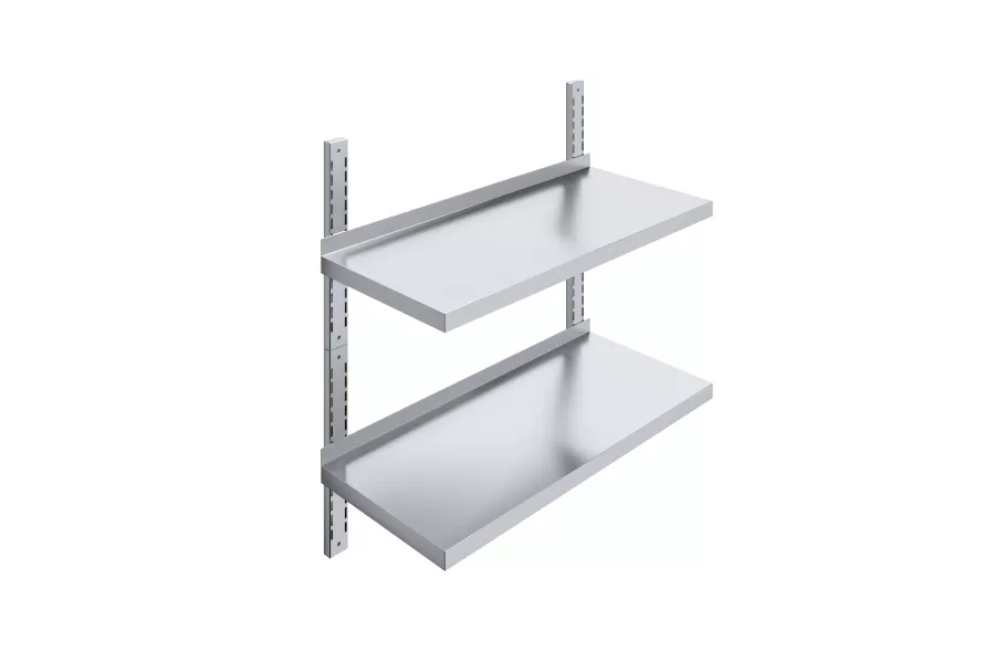 16 in. x 36 in. Two-Tier Metal Wall Mount Shelf
