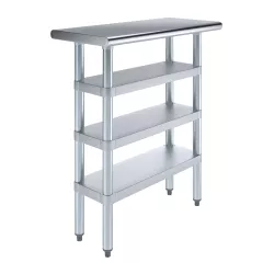 14 in. x 30 in. Stainless Steel Table With Three Undershelves