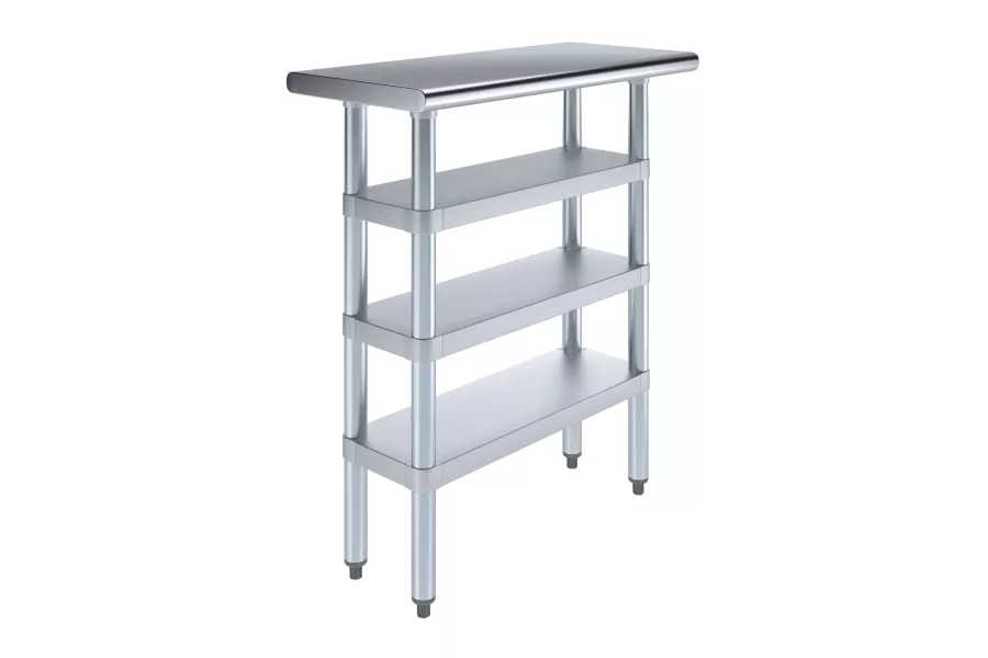 14 in. x 30 in. Stainless Steel Table With Three Undershelves