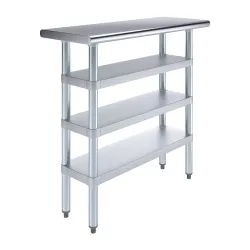 14 in. x 36 in. Stainless Steel Table With Three Undershelves