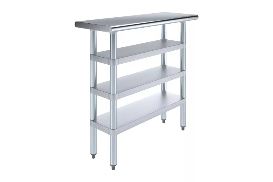 14 in. x 36 in. Stainless Steel Table With Three Undershelves