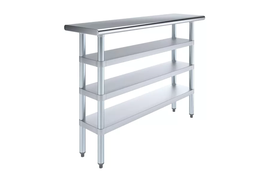 14 in. x 48 in. Stainless Steel Table With Three Undershelves