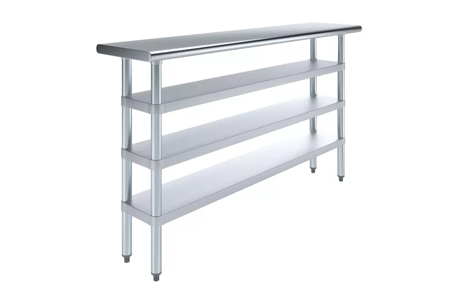 14 in. x 60 in. Stainless Steel Table With Three Undershelves