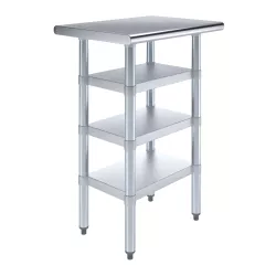 18 in. x 24 in. Stainless Steel Table With Three Undershelves