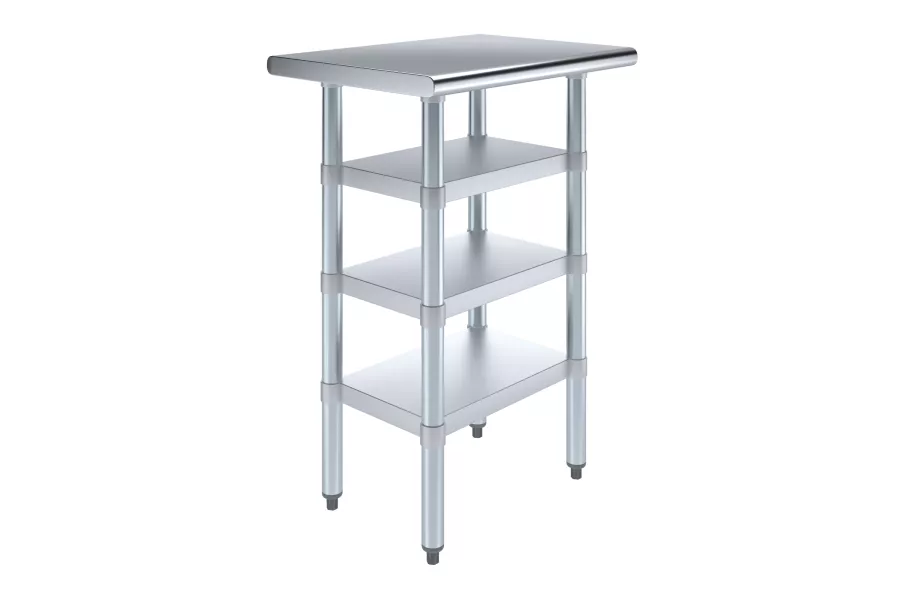 18 in. x 24 in. Stainless Steel Table With Three Undershelves