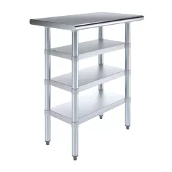 18 in. x 30 in. Stainless Steel Table With Three Undershelves