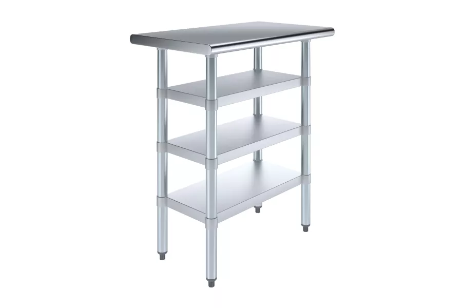 18 in. x 30 in. Stainless Steel Table With Three Undershelves
