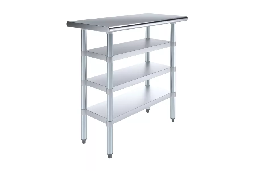 18 in. x 36 in. Stainless Steel Table With Three Undershelves