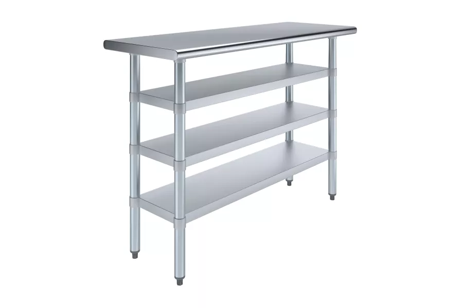 18 in. x 48 in. Stainless Steel Table With Three Undershelves