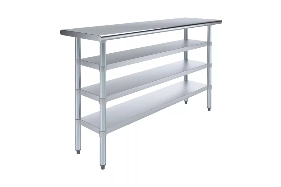 18 in. x 60 in. Stainless Steel Table With Three Undershelves