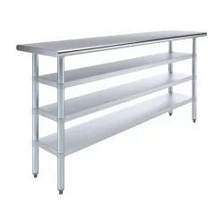 18 in. x 72 in. Stainless Steel Table With Three Undershelves