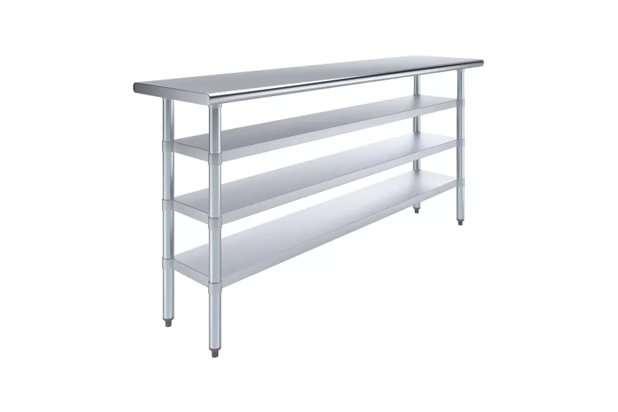 18 in. x 72 in. Stainless Steel Table With Three Undershelves