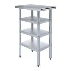 24 in. x 15 in. Stainless Steel Table With Three Undershelves