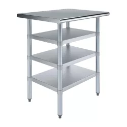 24 in. x 30 in. Stainless Steel Table With Three Undershelves