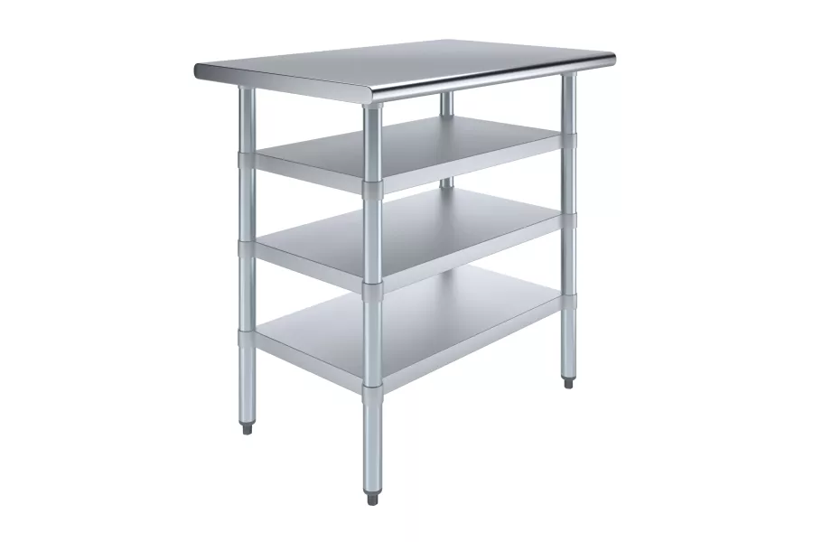 24 in. x 36 in. Stainless Steel Table With Three Undershelves