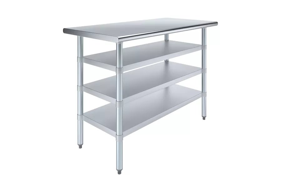 24 in. x 48 in. Stainless Steel Table With Three Undershelves