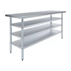 24 in. x 72 in. Stainless Steel Table With Three Undershelves