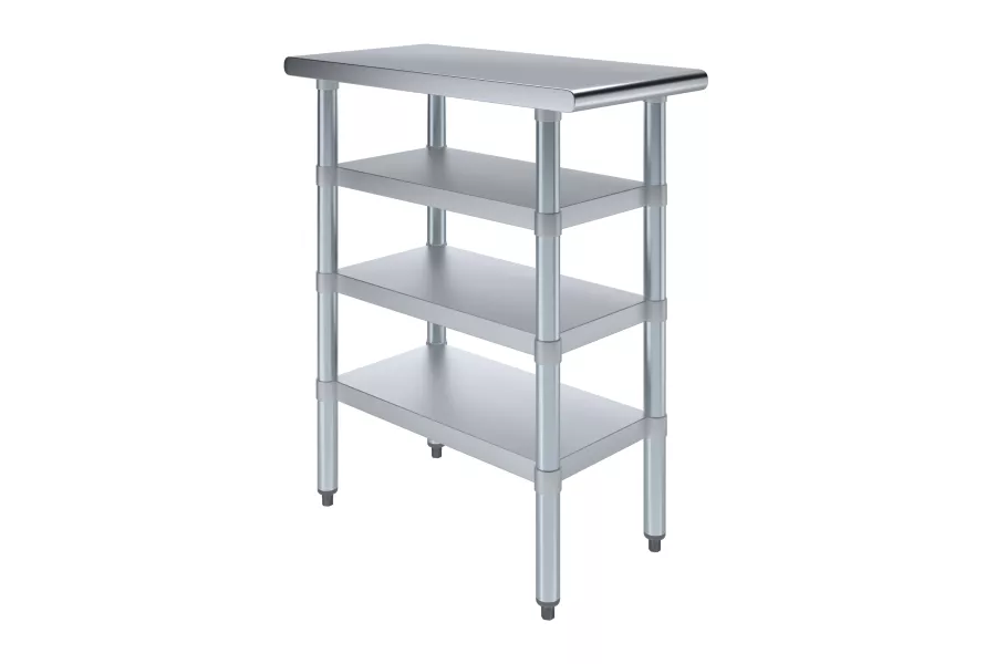 30 in. x 15 in. Stainless Steel Table With Three Undershelves