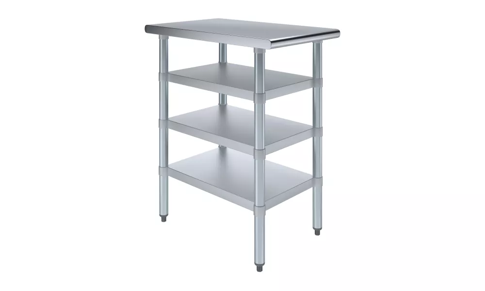 30 in. x 18 in. Stainless Steel Table With Three Undershelves