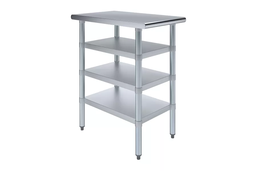30 in. x 18 in. Stainless Steel Table With Three Undershelves