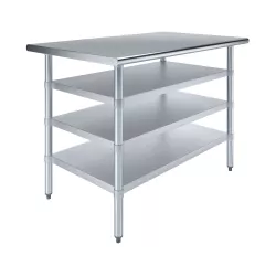 30 in. x 60 in. Stainless Steel Table With Three Undershelves