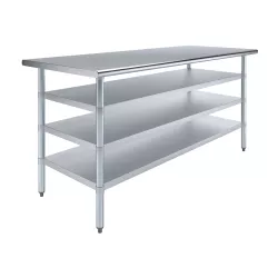 30 in. x 72 in. Stainless Steel Table With Three Undershelves