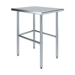 30 in. x 24 in. Open Base Stainless Steel Work Table 