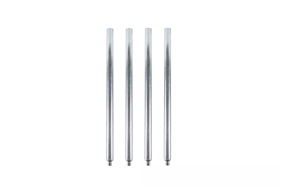 35" Galvanized Steel Legs for Work Tables with Stainless Steel Adjustable Bullet Feet | Set of 4 Legs