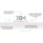 Different grades of stainless steel