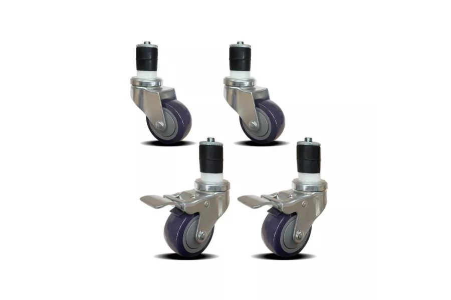3" Casters for Stainless Steel Work Table. Set of 4