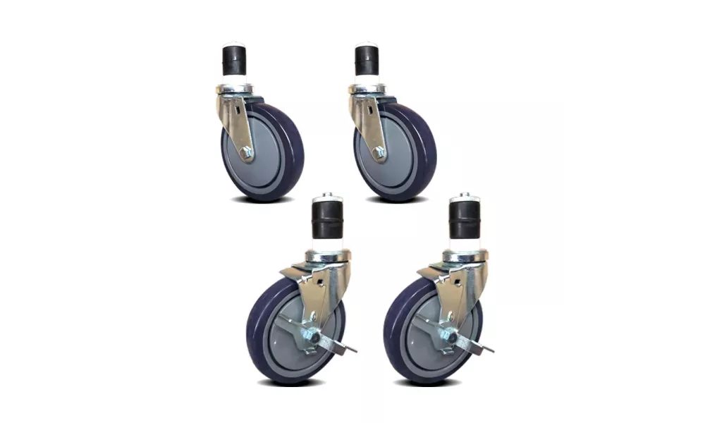 5" Casters for Stainless Steel Work Table. Set of 4