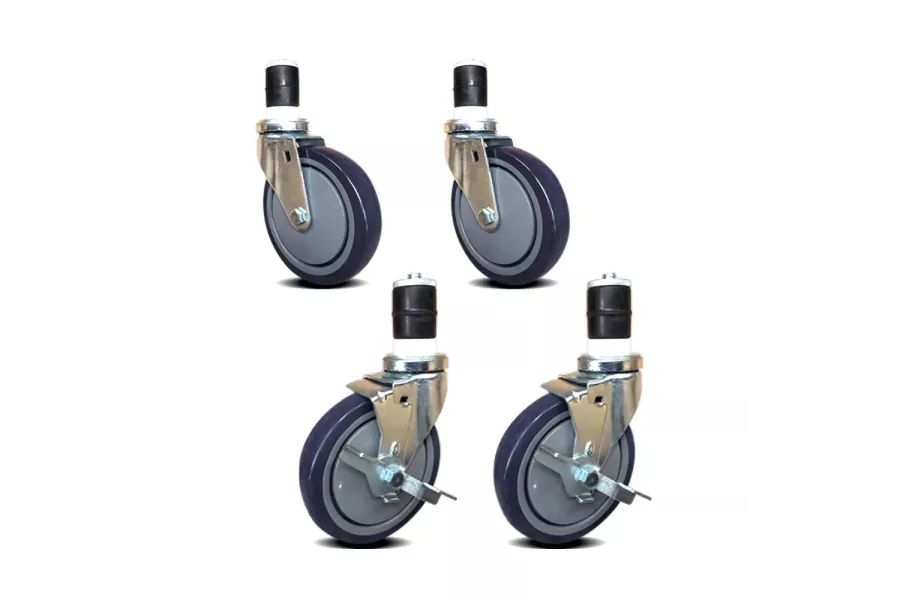 5" Casters for Stainless Steel Work Table. Set of 4