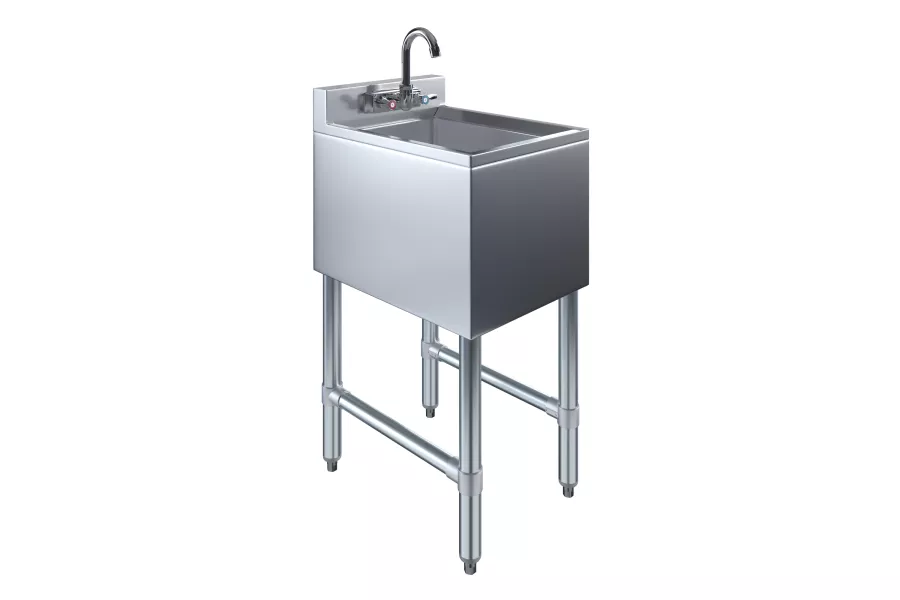 14.5 in. x 19 in. One Compartment Underbar Sink with Faucet