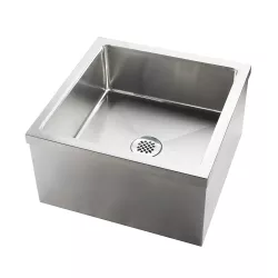 19" x 22" x 12" Stainless Steel Floor Mop Sink | 304 Stainless Steel | NSF