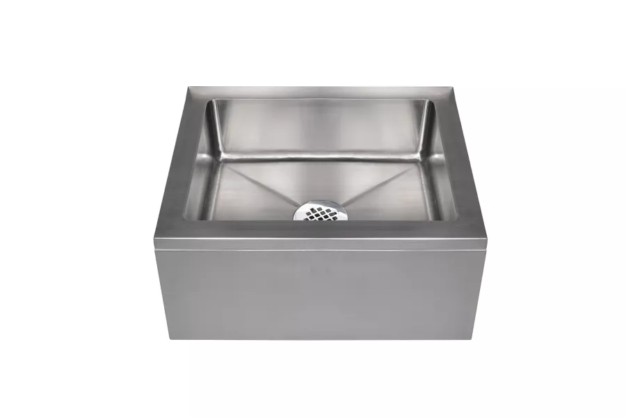なかのす 1019 AmGood Stainless Steel Floor Mop Sink. 19 in. x 22 in. x 12 in. Sink