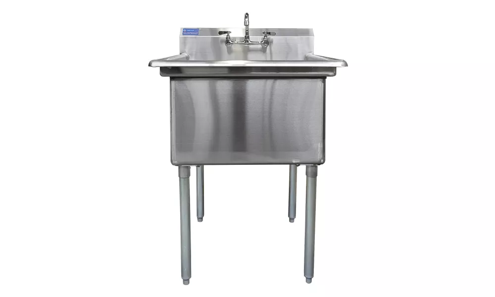山水24 MUSTEE 24 in. x 24 in. x 10 in. Service Mop Basin for 3 in
