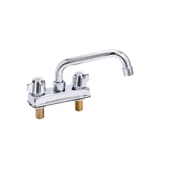 Deck Mount Kitchen Sink Faucet | 8" Swivel Spout | 4" Center | NSF | Commercial Kitchen Utility Laundry