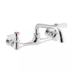 Wall Mount Faucet with 6" Swing Spout, 8" Centers and Lever Handles