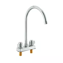 Deck Mount Faucet | 8 1/2" Swivel Spout | 4" Center | NSF | Commercial Kitchen Utility Laundry
